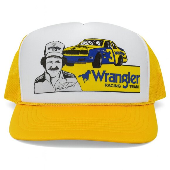 Retro Vintage Style Dale Earnhardt Wrangler Racing Team Trucker Hat Cap NOS 80s main image 6